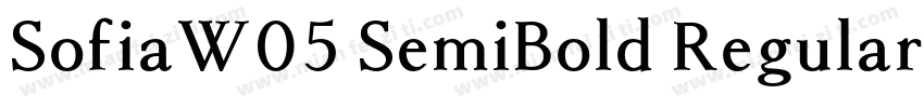 SofiaW05 SemiBold Regular字体转换